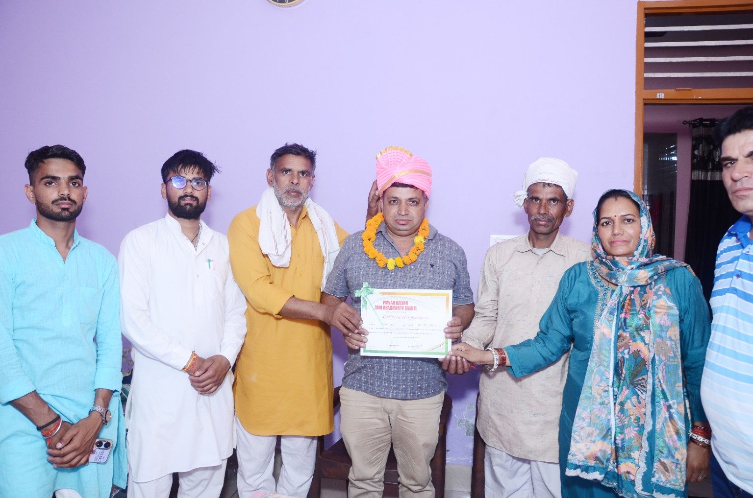 जयपाल नंबरदार (गांव कोथ कलाँ) का आश्रम नींव स्थापना समारोह में सम्मान